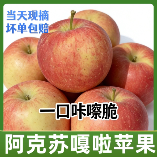 新疆阿克苏嘎啦小苹果脆甜现摘