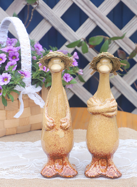 草帽别墅庭院园艺动物创意陶瓷