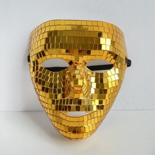 Glitter 新款 Disco Ball Mask迪斯科舞会闪光镜面面罩 Face