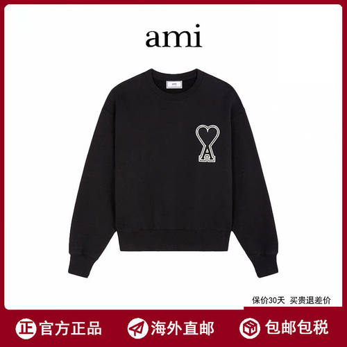 【海外直邮】Ami 情侣款章仔大爱心套头圆领卫衣男女同款长袖上衣