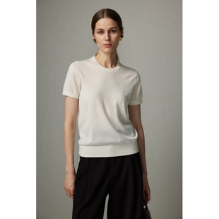 毛衣无缝一体羊毛衫 SOUL JUC圆领短袖