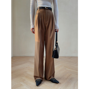 SOUL JUC 高腰垂坠西装裤拖地裤通勤春秋款阔腿裤长裤