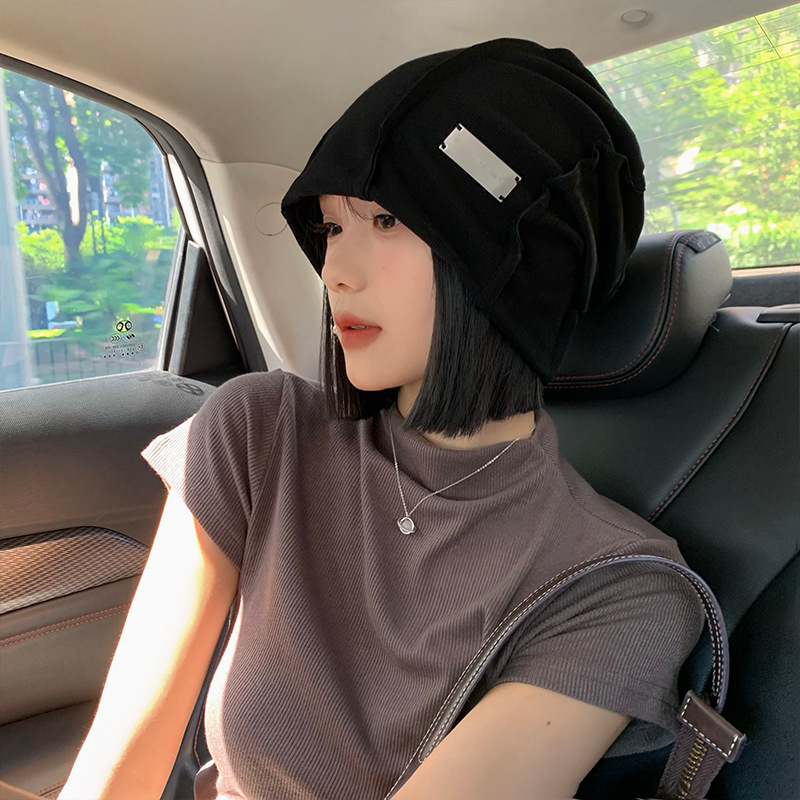 秋季帽子假发可拆卸短发直发微卷bobo齐肩自然逼真修脸假发女网红