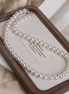 韩国施家珍珠项链女经典百搭