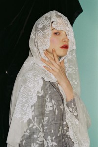 制造后花园*colorfilm系列独立设计格纹绣花复古不规则珍珠西装