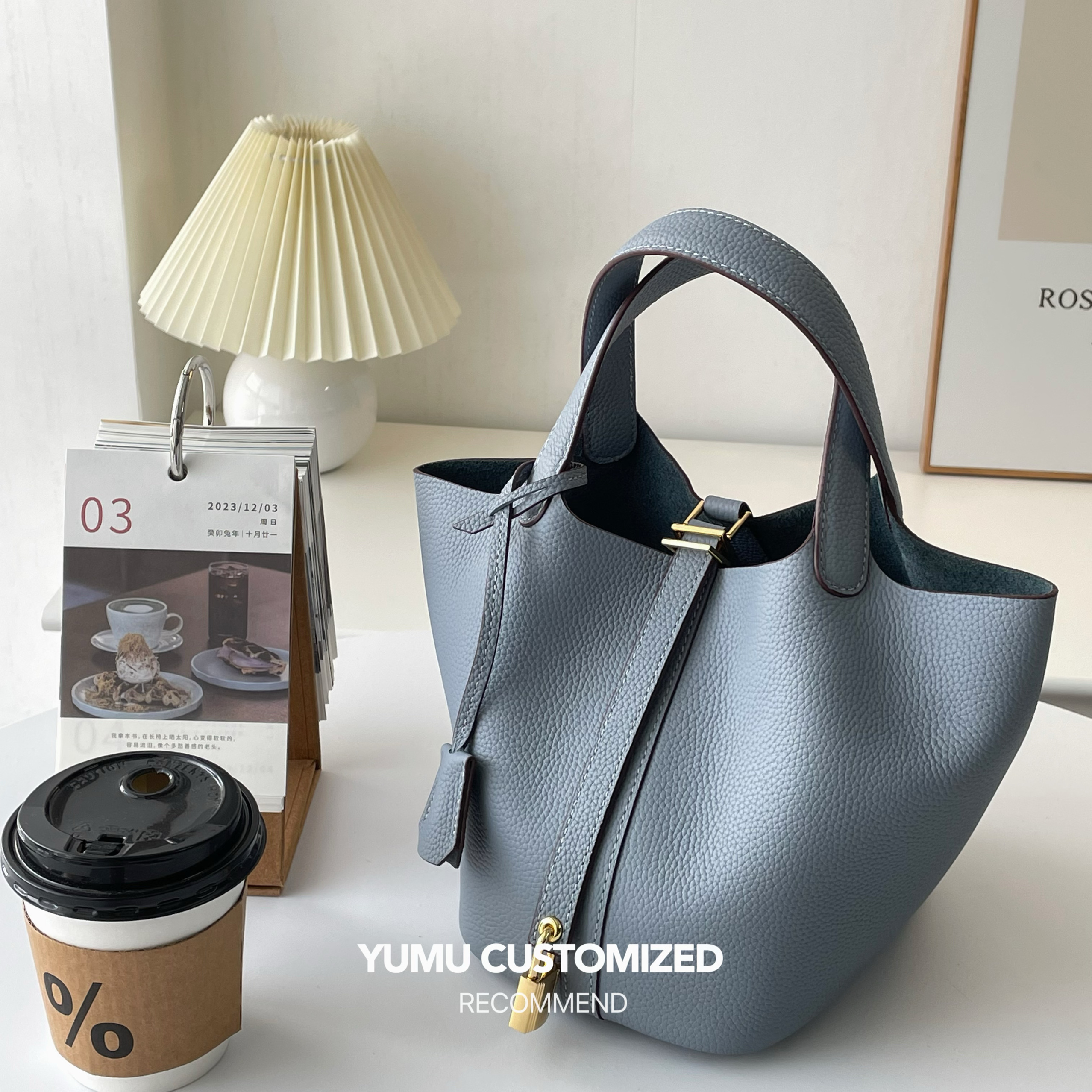 包包2024新款水桶包菜篮子女包真皮手提包妈咪包高级感包包