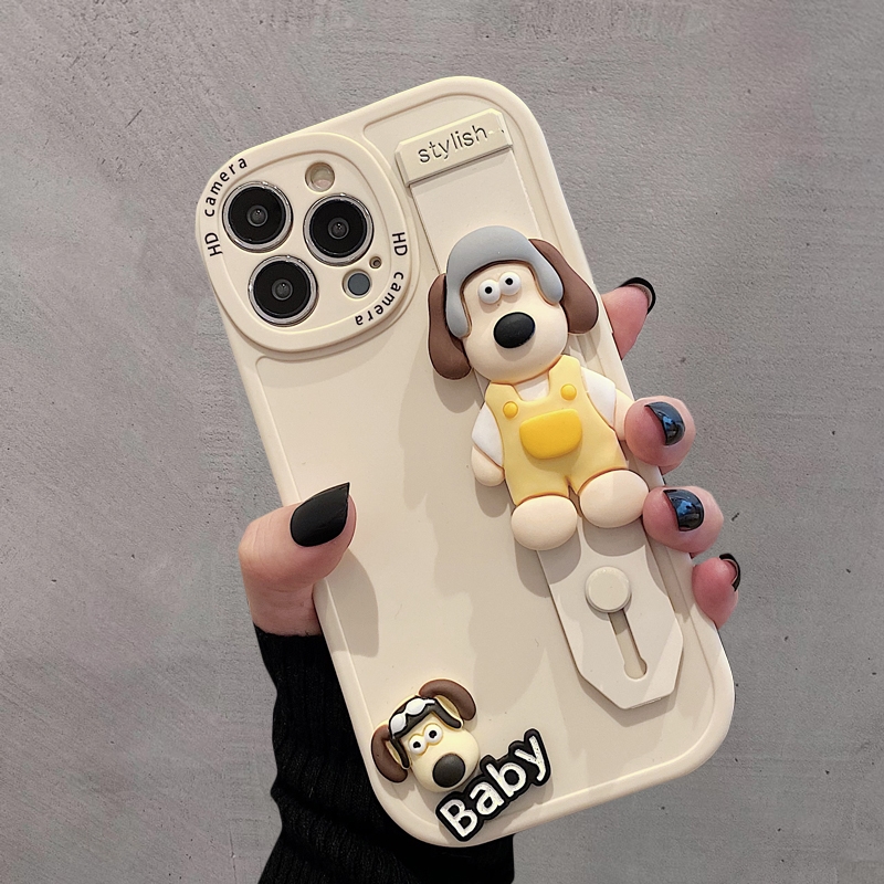 适用卡通掌门狗iphone14promax手机壳12苹果13硅胶11腕带xr支架xs怎么样,好用不?