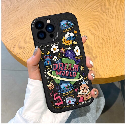 适用苹果17promax保护包个性涂鸦iPhone16软壳15硅胶14创意小众13