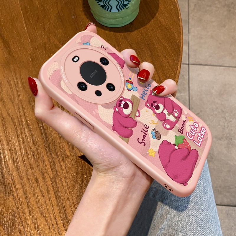 适用华为mate70pro+保护包60Pro+可爱草莓熊软壳硅胶小众卡通女潮