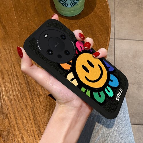 适用华为mate80pro+优享版保护包70Pro+向日葵笑脸60软壳硅胶小众
