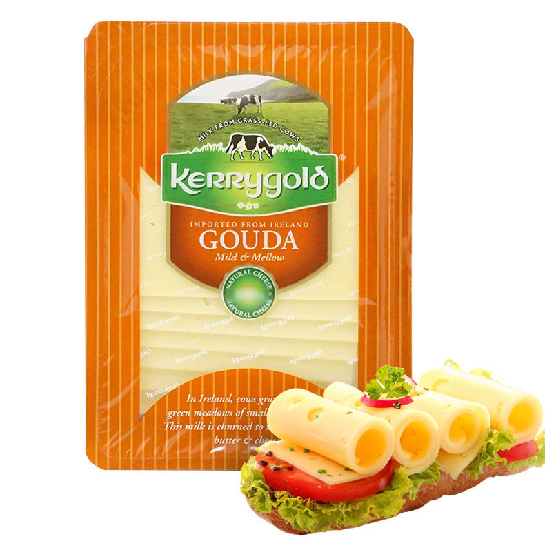 金凯利高达干酪片汉堡三明治芝士片gouda cheese即食天然奶酪进口