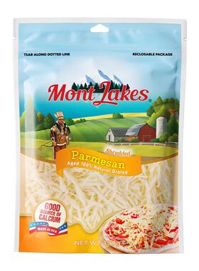 Mont Lakers蒙特湖帕玛森芝士碎226g披萨意粉奶酪干酪parmesan