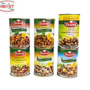 beans Medammes Durra多朗辣味蚕豆即食豆子400g约旦进口罐装 Foul