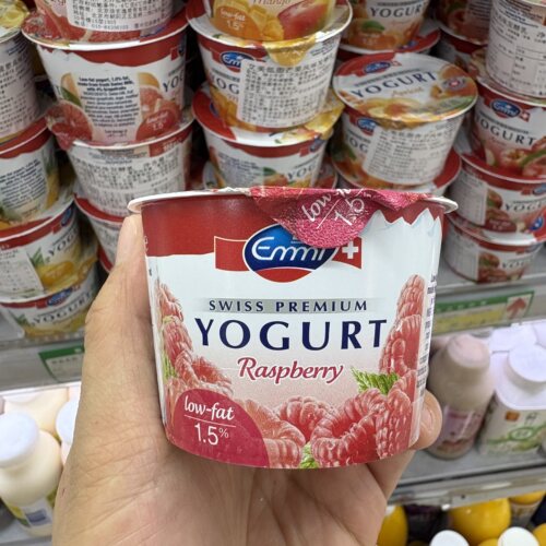 Emmi艾美低脂树莓味酸奶发酵乳100g瑞士低脂酸奶raspberry yogurt