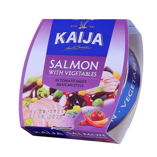 KAIJA三文鱼蔬菜沙拉罐头墨西哥风味220g开罐即食进口salmon fish