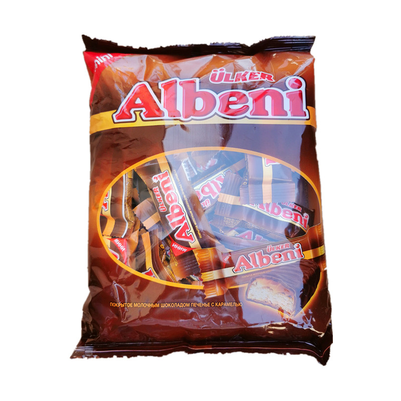 土耳其优客牌ulker albeni 阿乐巴尼牛奶焦糖夹心饼干巧克力500g