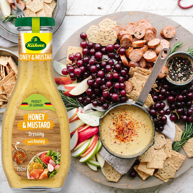 德国进口冠利蜂蜜芥末沙拉酱250ml炸鸡薯条蘸酱honey mustard