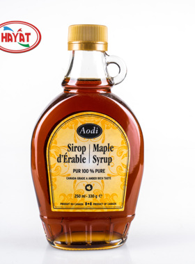 加拿大Aodi/奥帝牌纯枫糖浆100% pure Maple Syrup 250ml松饼烘焙
