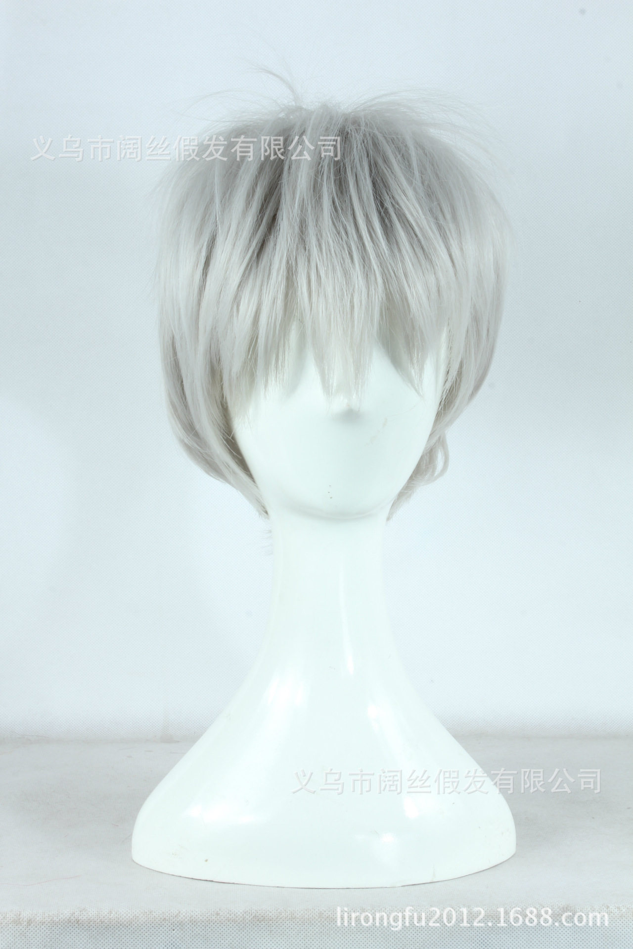 兔朱迪judy疯狂动物城 拟人 银色银灰色 短发收脸包脸cos假发假毛