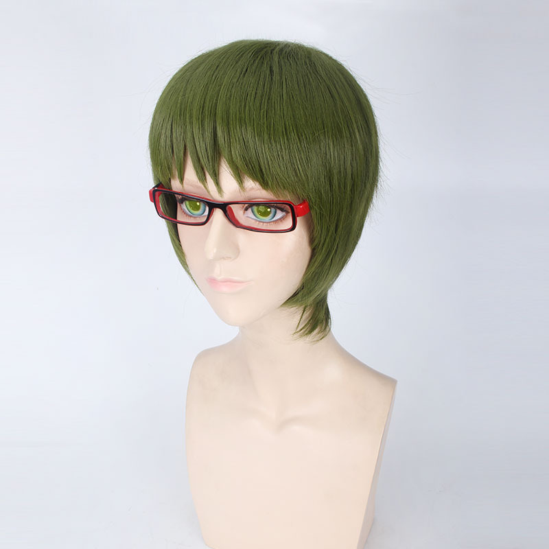 黑子的篮球/绿间真太郎 橄榄绿色 收脸短发 假毛cosplay假发 现货