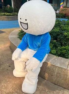 小蓝人行走人偶服求婚表白COS