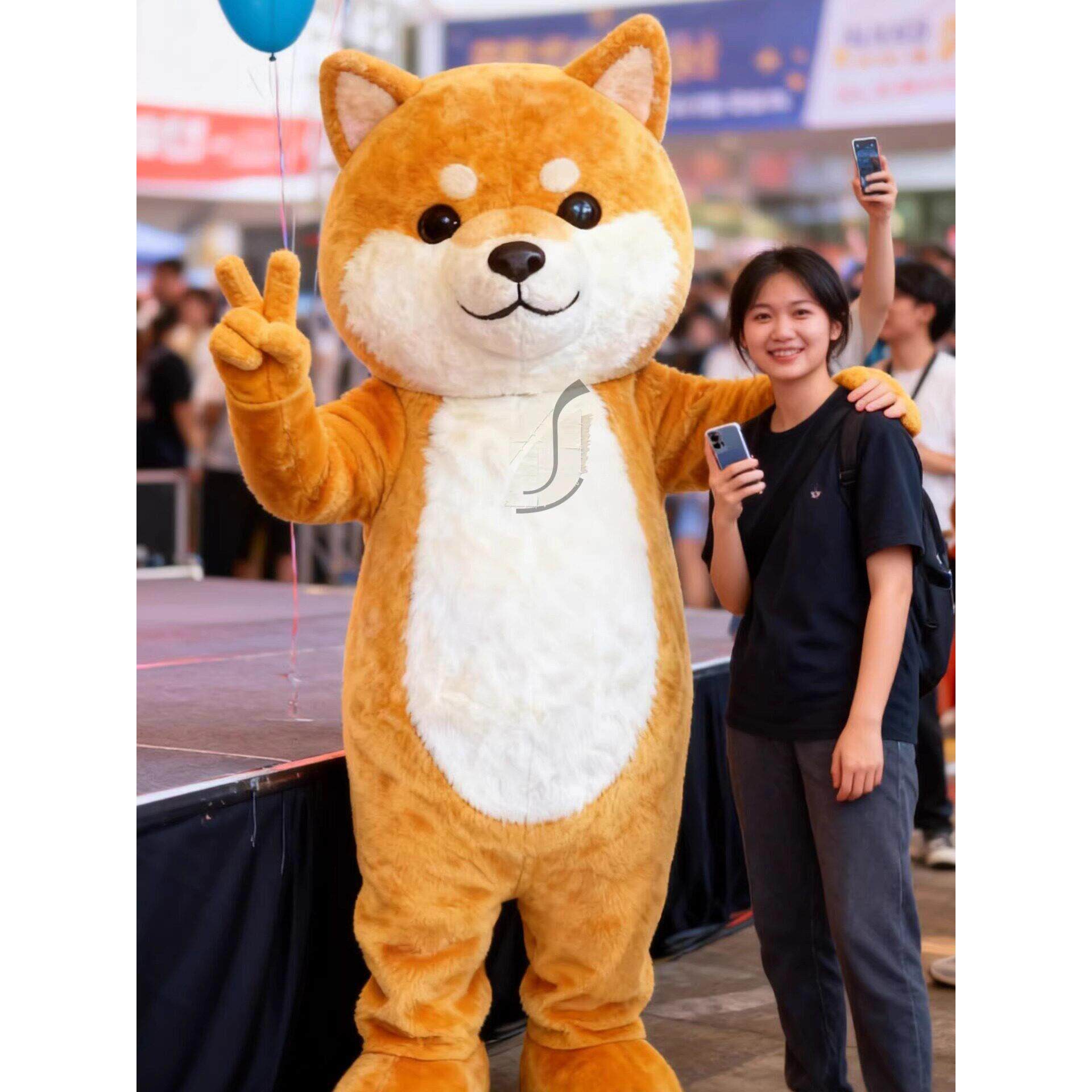 网红柴犬Cheems人偶装头套定制