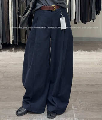 欧货2025冬款加厚时尚高腰温暖特供面料慵懒气球裤阔腿裤25102-2