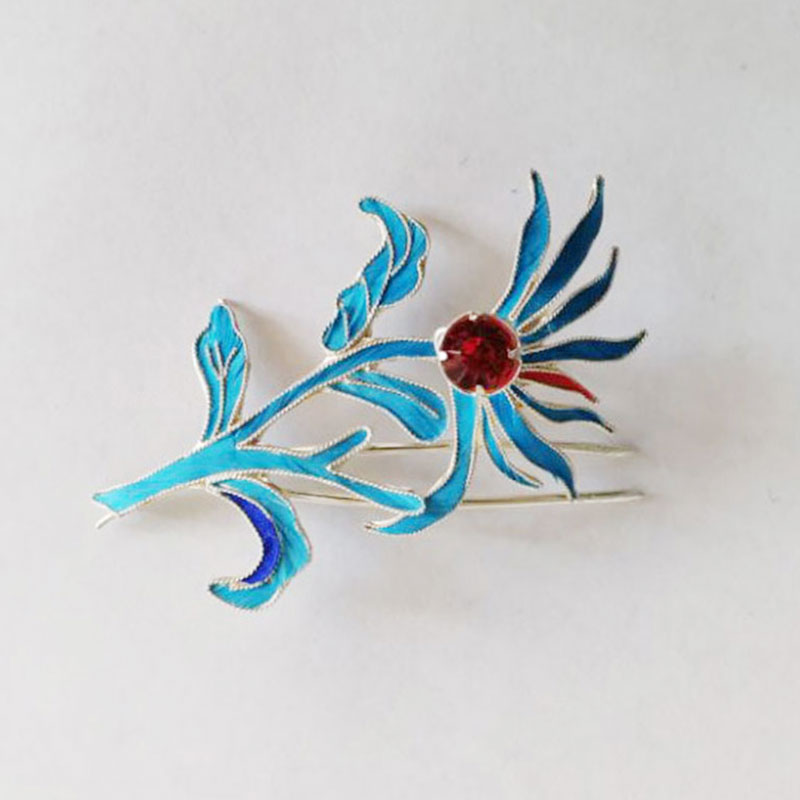 新品 点翠草花簪/专业戏曲点翠头面头饰/精品点翠簪子古装头饰