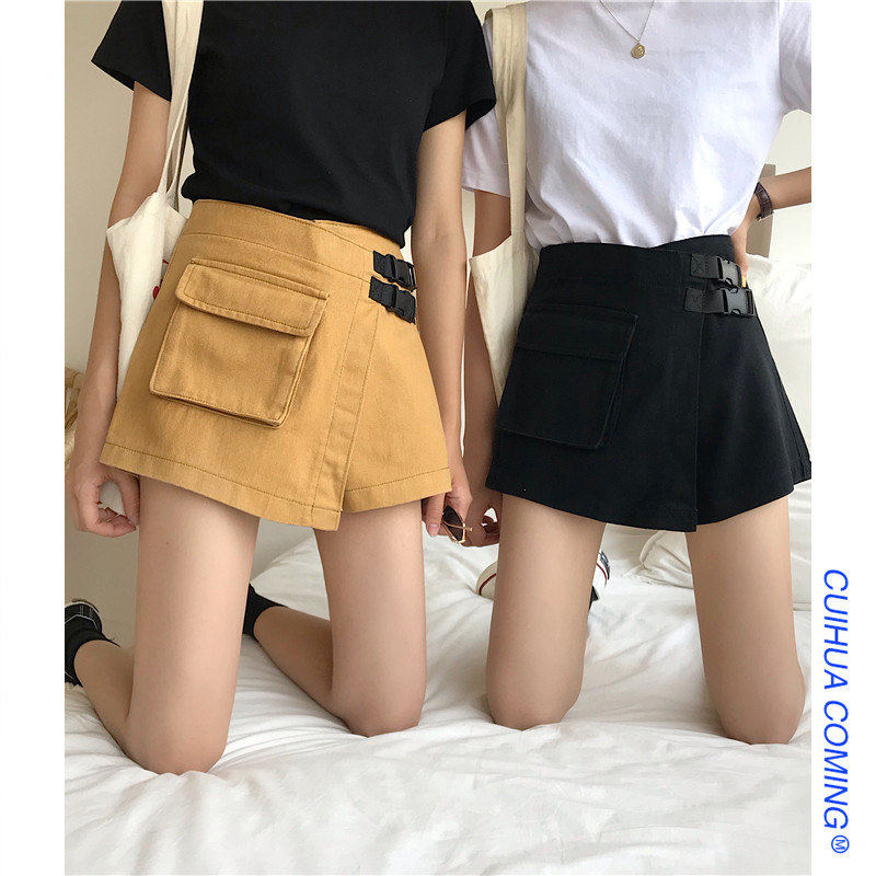 夏季韩版学生显瘦日式工装裙女港风复古高腰牛仔半身裙a字短裙裤|ruв категории Женская одежда, юбка - от Buy2taobao.com для оказания профессиональной услуги покупки агента Taobao