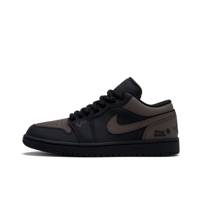 迷途定制球鞋 Air Jordan 1 Low 褐瞳黑咖美式街头AJ1低帮篮球鞋