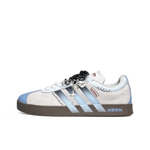 迷途定制球鞋 Adidas VL Court 重工废土文艺风个性渐变休闲板鞋