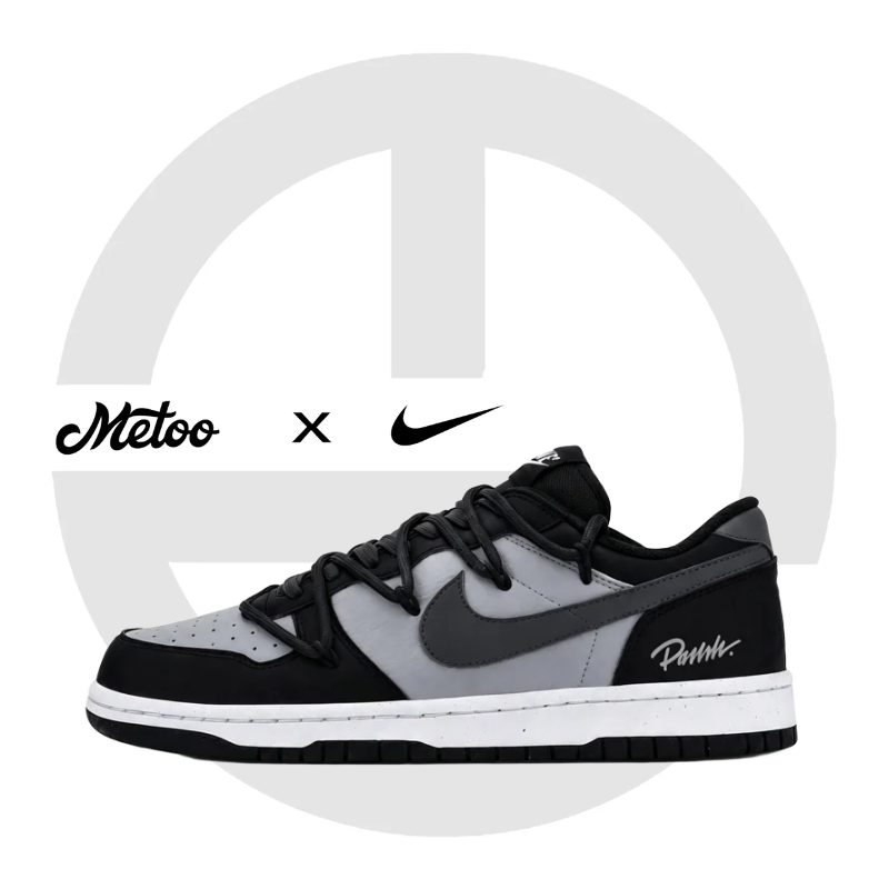 迷途定制球鞋 Nike/耐克 Big Low 黑灰高级氛围感复古运动板鞋