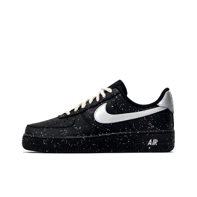 迷途定制球鞋 Nike Air Force1 银河泼墨黑武士低帮空军一号板鞋
