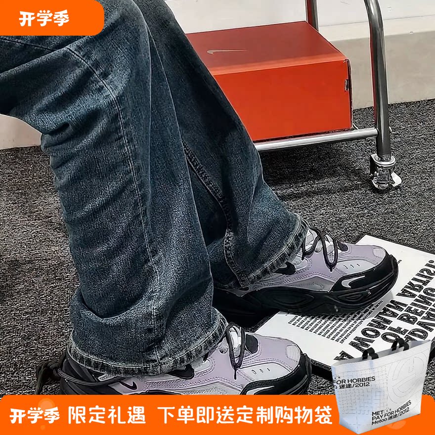 迷途定制球鞋 Nike M2K Tekno 莫凡 紫渊 喷绘 低帮 老爹鞋 女款
