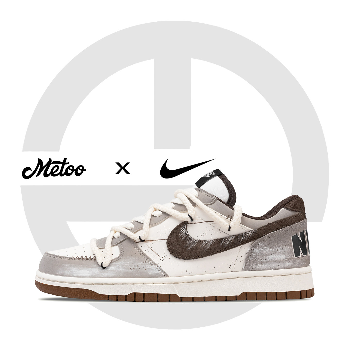 迷途定制球鞋 Nike Big Low 冷咖美拉德风做旧街头潮流低帮板鞋