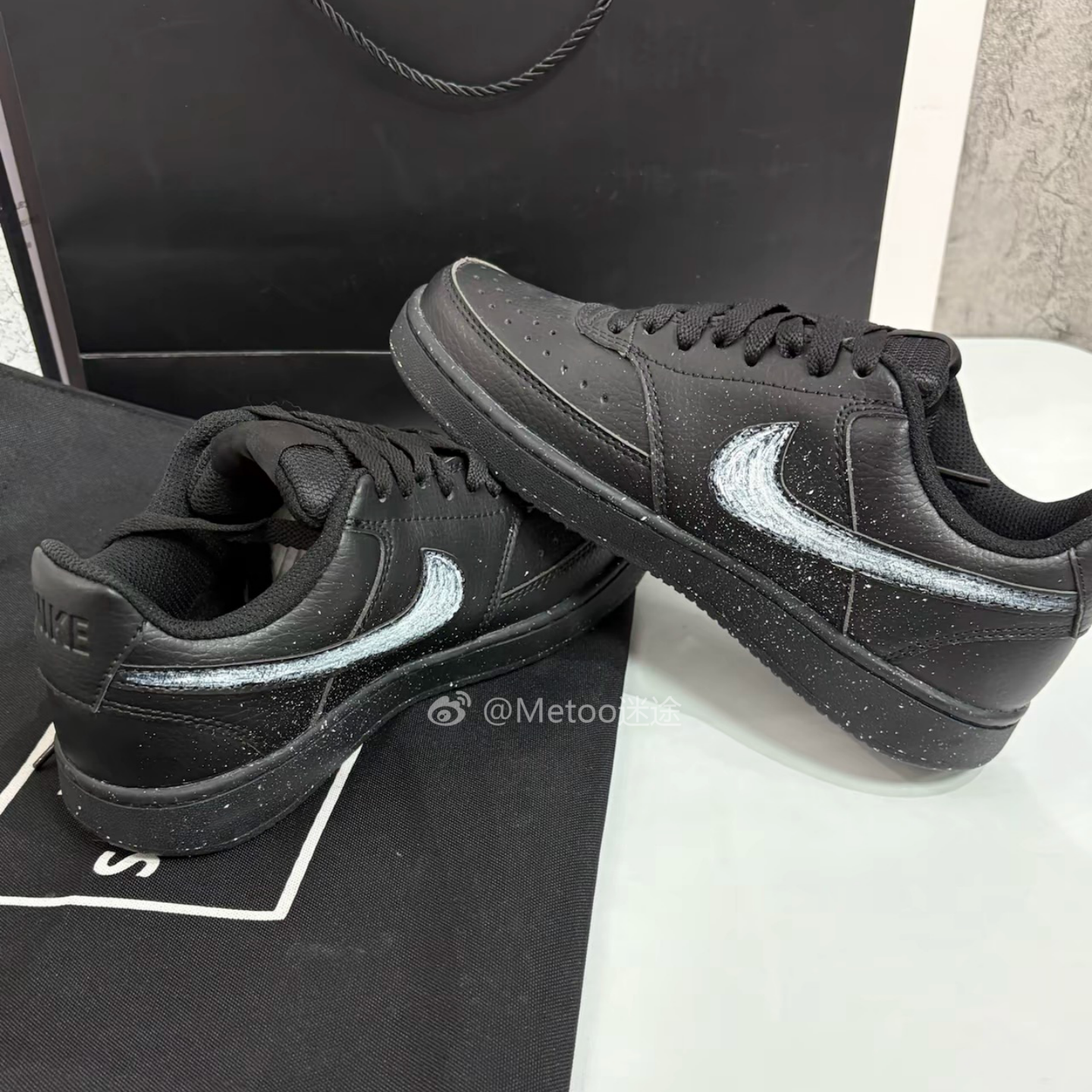 迷途定制球鞋 Nike Court Vision Low 墨痕流星 低帮板鞋 男女