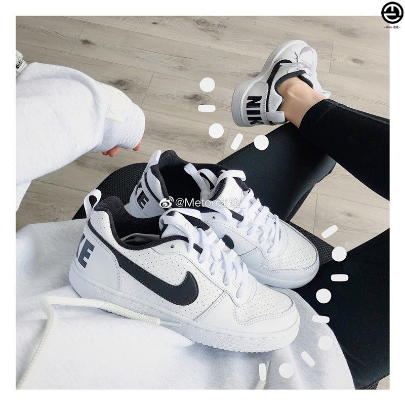 nike/耐克 court borough low女子黑白经典复古小板鞋 839985-101