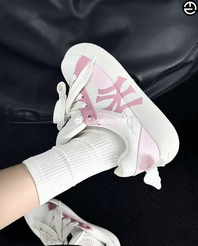 正品定制球鞋MLB Chunky Classic爱神降临Vlad男女低帮白粉休闲鞋