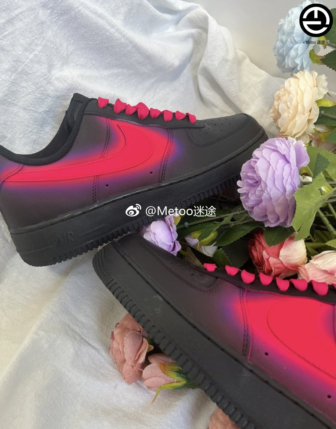 定制球鞋 Nike Air Force 1 Low 空军一号 迷幻爱恋荧光渐变板鞋