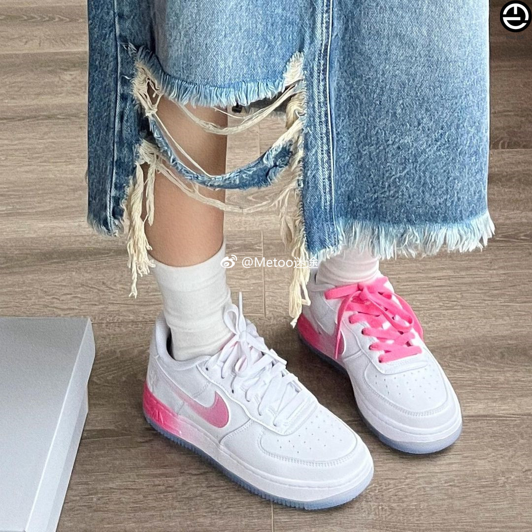 nike/耐克 air force 1 女子旧金山限定白粉渐变空军一号 fd1023