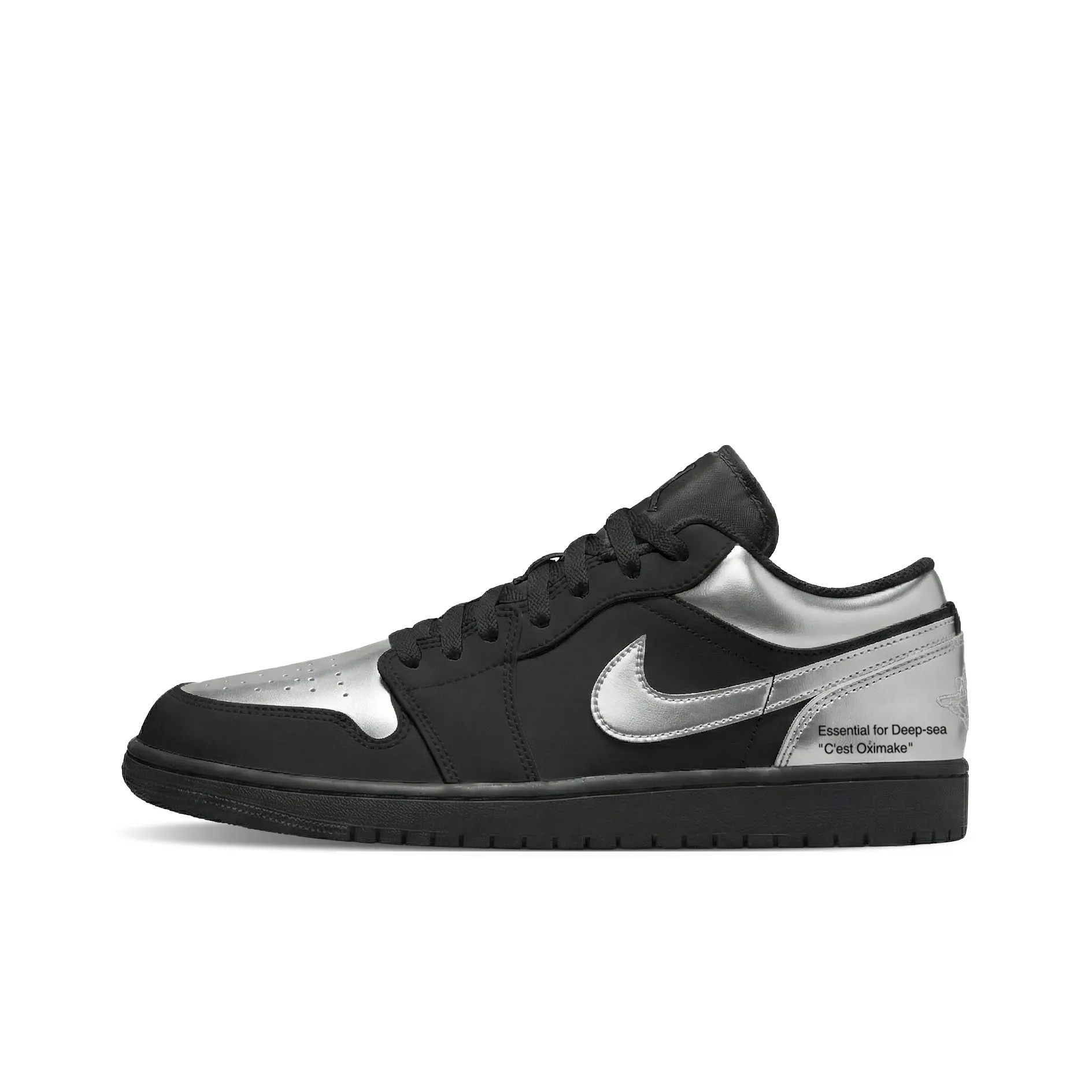 迷途定制球鞋 Air Jordan 1 Low 黑银熊猫黑武士低帮AJ1篮球鞋