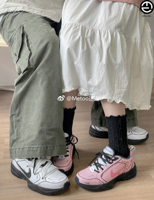 耐克球鞋定制 Nike Air Monarch 4 重返校园漫画少女二次元老爹鞋