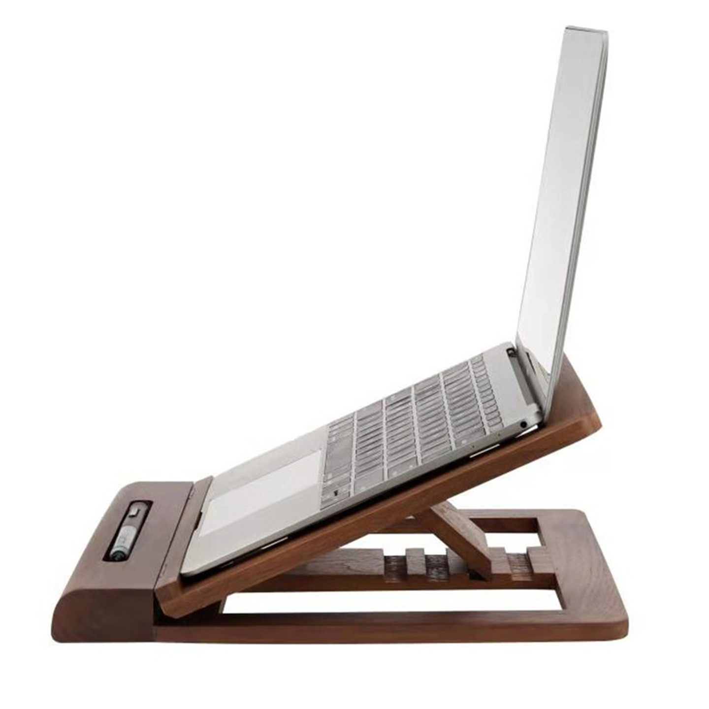 胡桃木升降桌面笔记本电脑托架散热架可调节平板手写板折叠木支架