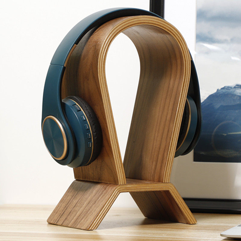实木耳机支架展示架子无线电竞游戏收纳底座头戴式蓝牙耳机挂架