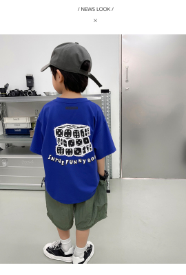 童装夏季新款港风潮牌休闲短袖