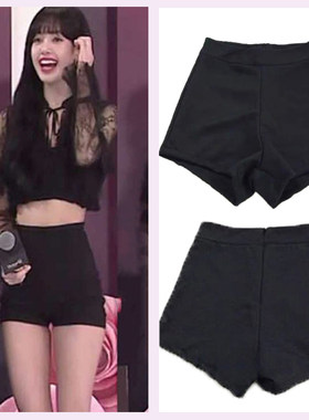翘臀修身短裤亚洋丹美弹力演出服