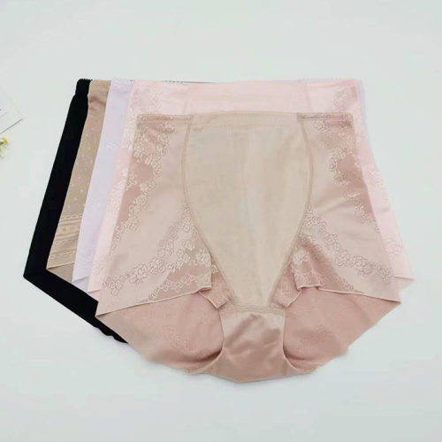 出口日本无痕高腰收腹女内裤提臀夏季薄款提臀平角塑身裤防走光裤