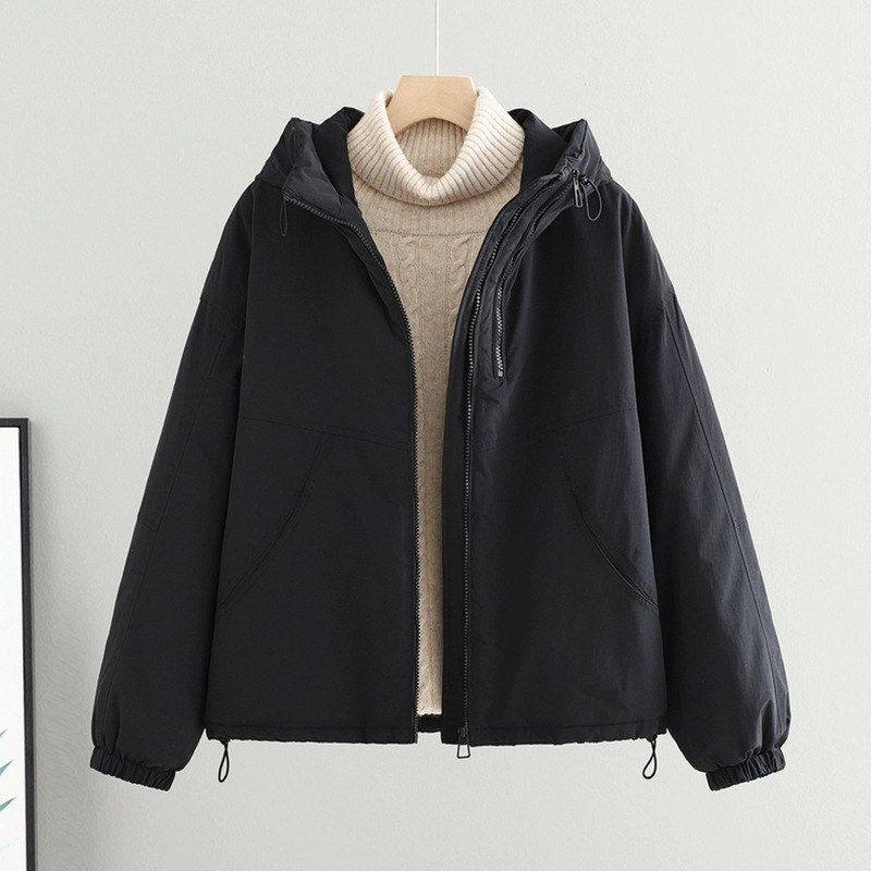 贝哆哈夹棉加厚冲锋衣外套女冬季宽松女装连帽防风派克棉衣棉服,女装/女士精品,短外套,淘宝优惠券,粉丝福利购,淘宝优惠卷