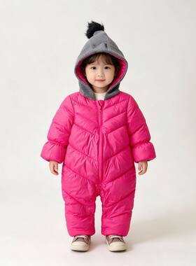 贝哆哈秋冬新生婴幼儿连体服爬服男童女童爬衣宝宝外出服抱衣哈衣