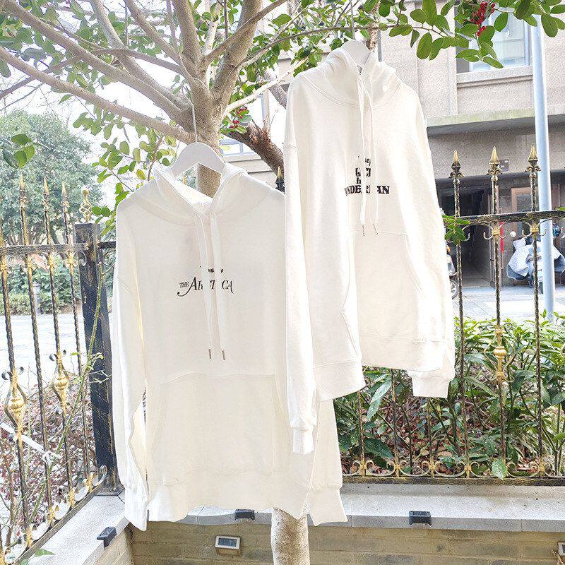 贝哆哈春秋款卫衣毛圈棉情侣款长袖休闲宽松套头衫男士女士上衣